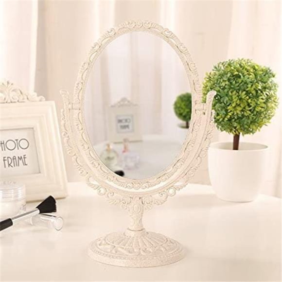 7Inch Tabletop Vanity Makeup Mirror with 3X Magnification Double-Sided Rotatable - Picture 3 of 7